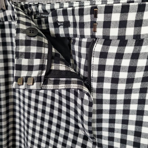 Talbots Size 20W Pants Hampshire Ankle Check Stretch Pockets High Waist Black - Picture 11 of 13